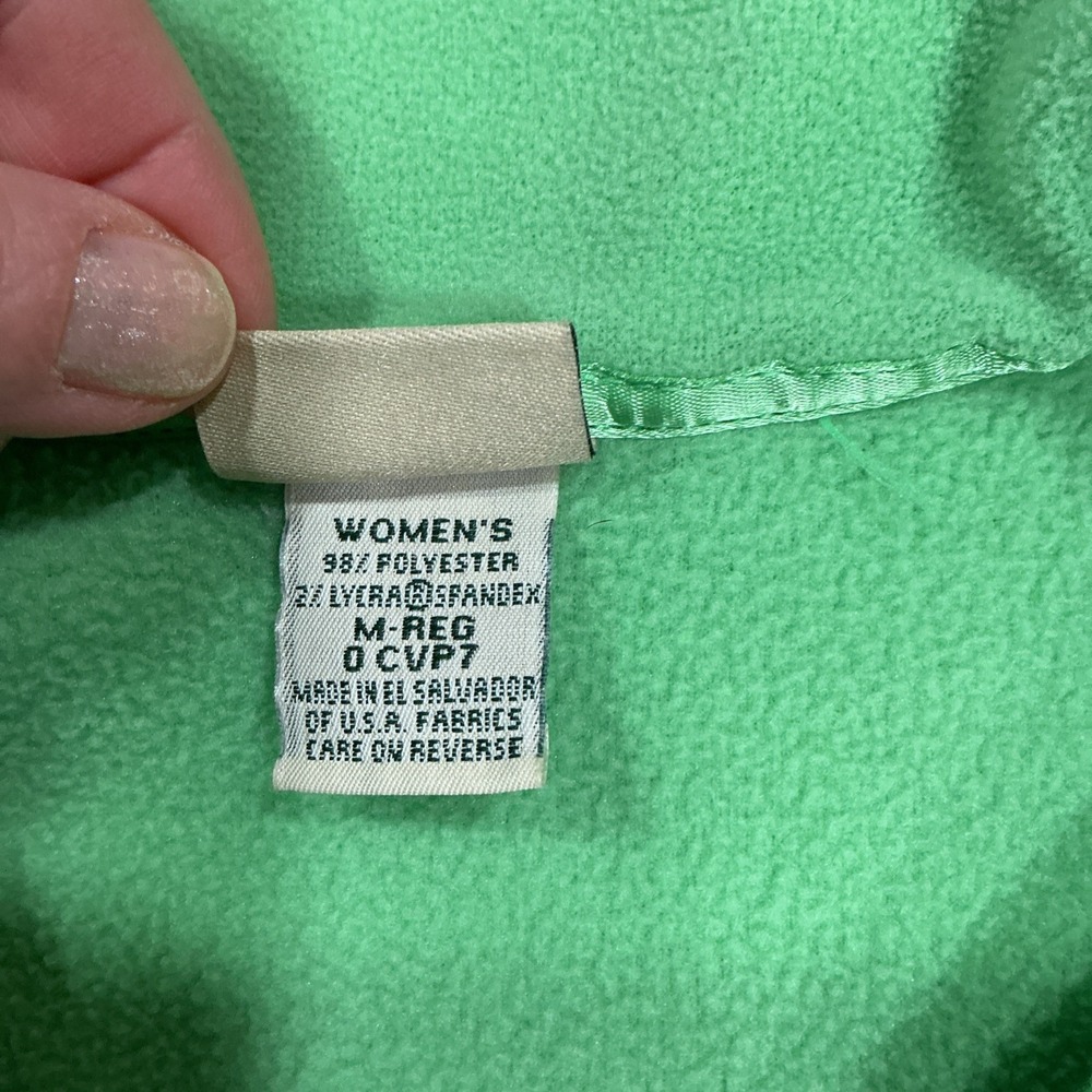 L.L. Bean Quarter Zip Fleece, Women's Medium, Green, Outdoors, EUC, 0CVP7 - Picture 7 of 10